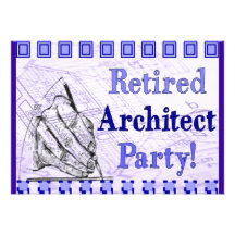 Retired Architect Party Invitations