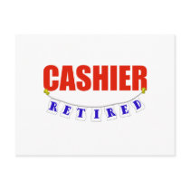 RETIRED CASHIER POSTCARD