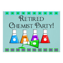 Retired Chemist Party Invitations