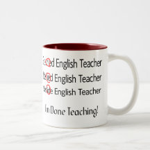 Retired English Teacher Gifts Mugs