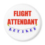 RETIRED FLIGHT ATTENDANT REFRIGERATOR MAGNETS