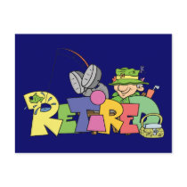 Retired Gone Fishing Postcard