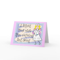 Retired Nurse Angel Art Cards & Gifts