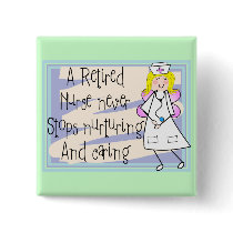 Retired Nurse Angel Art Cards & Gifts Pin