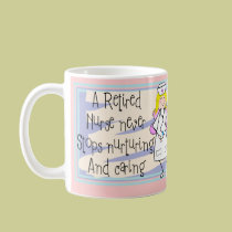 Retired Nurse Angel Art Cards & Gifts mugs