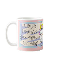Retired Nurse Angel Art Cards & Gifts Coffee Mugs
