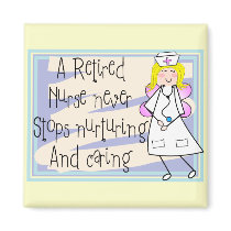 Retired Nurse Angel Art Cards & Gifts Refrigerator Magnets