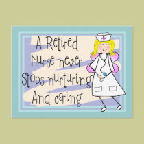 Retired Nurse Angel Art Cards & Gifts postcards