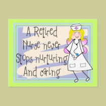 Retired Nurse Angel Art Cards & Gifts postcards