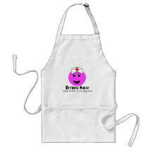 Retired Nurse Gifts "Happy Dance Pink Smiley" Apron