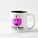 Retired Nurse Gifts "Happy Dance Pink Smiley" Mugs