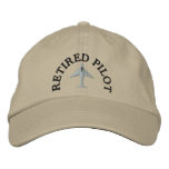 Retired Pilot Embroidered Hat embroidered hats