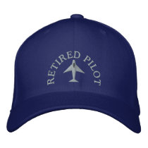 Retired Pilot Embroidered Hat
