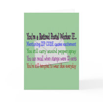 Retired Postal Worker--Funny T-Shirts and Gifts Card