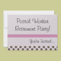 Retired Postal Worker Party Invitations USPS invitations