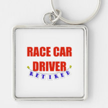 RETIRED RACE CAR DRIVER KEYCHAIN