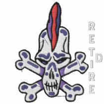 Retired Skull Embroidered Shirt