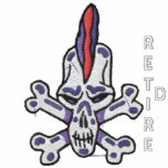Retired Skull Embroidered Shirt embroidered shirts