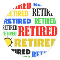 RETIRED ROUND STICKER