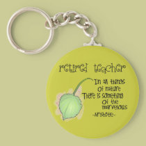 Retired Teacher Aristotle Quote Design Gifts keychains