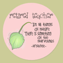 Retired Teacher Aristotle Quote Design Gifts stickers