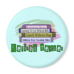 Retired Teacher (Funny Stack of Books Design) Refrigerator Magnets