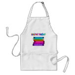 Retired Teacher Gifts Stack of Books Design Apron