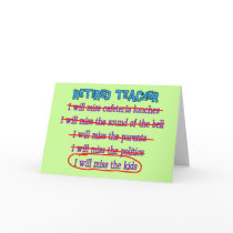 Retired Teacher "I Will Miss The Kids" Funny Gifts Greeting Card