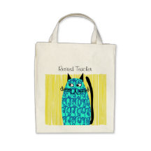 Retired Teacher Tote Bag  Cat Lover