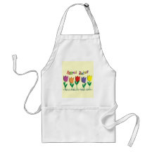 Retired Teacher Tulips Design Gifts Apron