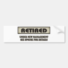 RETIRED. Under New Management Bumper Stickers