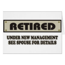 RETIRED. Under New Management Greeting Card