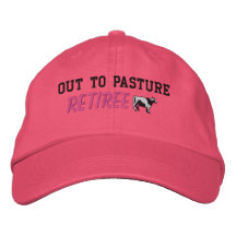 Retired Womans Embroidered Hat