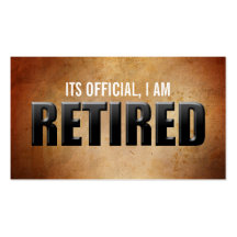 Retirement Business Cards