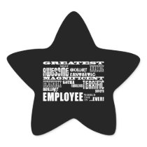 Retirement Employees  Greatest Employee World Ever Star Stickers