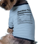 Retirement Funny Nutrition label pet clothing