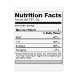 Retirement Funny Nutrition label postcards