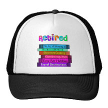Retirement Gifts Unique Stack of Books Design Mesh Hats