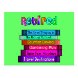 Retirement Gifts Unique Stack of Books Design Post Cards