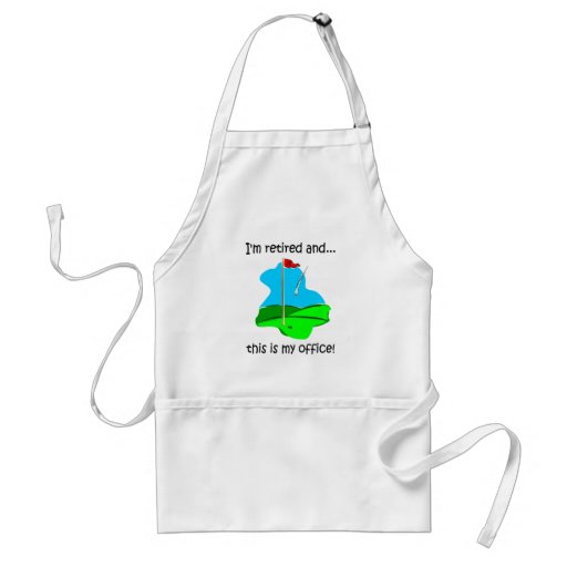 Retirement humour for golfers apron