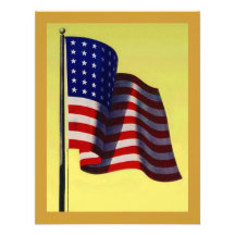 RETIREMENT MILITARY GOV OLD GLORY PARTY INVITATION
