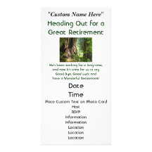 Retirement Party Invitation Announcement Redwoods Personalized Photo Card