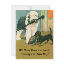RETIREMENT PARTY INVITATION Pets Dogs Waiting last