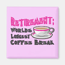 Retirement (Pink) Fridge Magnets
