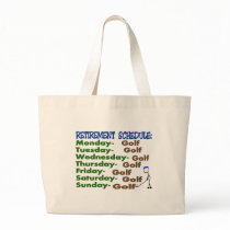 Retirement Schedule GOLFER Canvas Bag