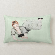 Retro 1940s Beauty Throw Pillows