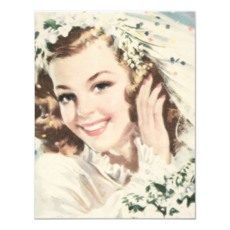 Retro 1940s <b>Bridal Shower</b> 4.25&quot; X 5.5&quot; Invitation Card - retro_1940s_bridal_shower_4_25_x_5_5_invitation_card-r41983592b1494222995134386b773e0b_zk9ma_324