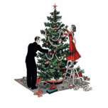Retro 1940s Christmas Tree Sculpture photo sculptures