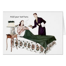 Retro 1940s Couple Greeting Cards