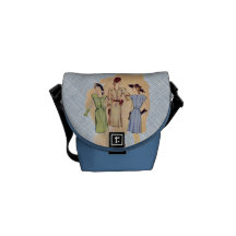 Retro 1940s Fashion Courier Bags